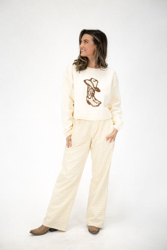 Daisy Plaid Lounge Pants
